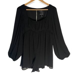 C/MEO Collective Square Neck Mini Romper Black Small